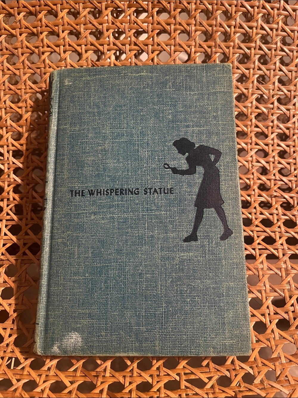 Vintage Teal Cloth Hardcover Book - "The Whispering Statue"